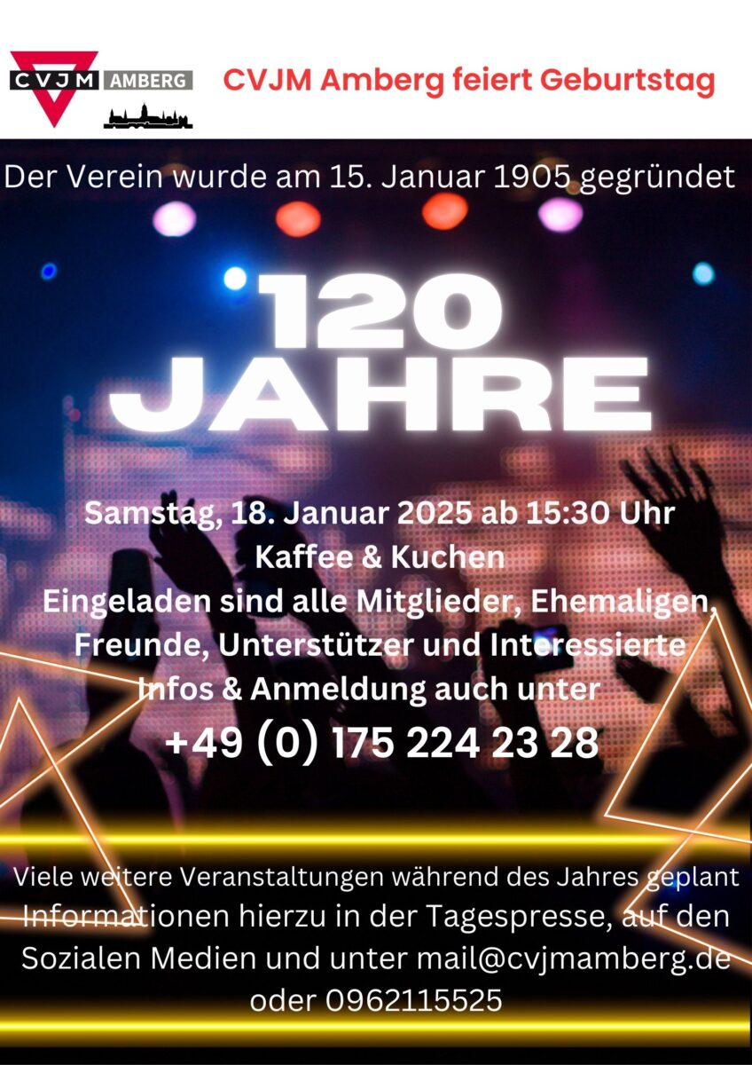 120 Jahre CVJM Amberg: Großes Fest mit Kuchenbuffet