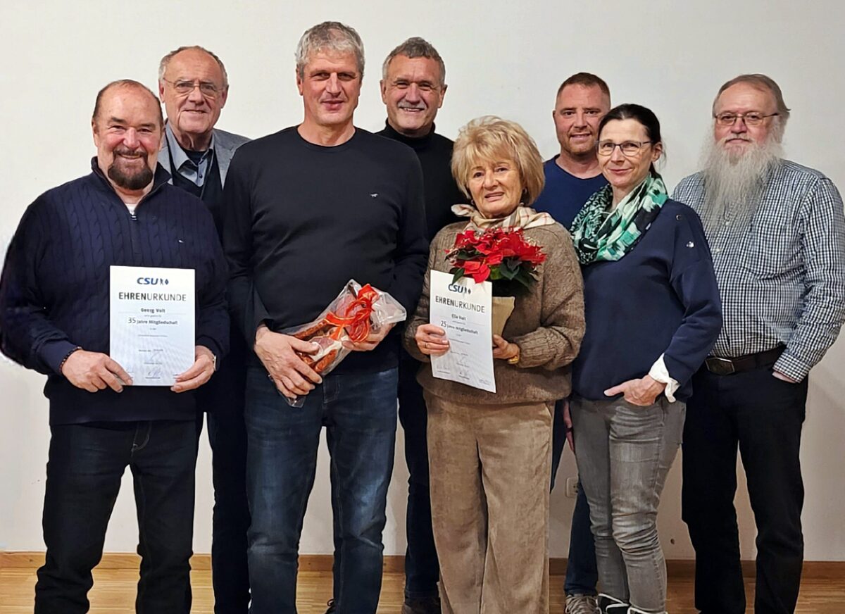 CSU-Ortsverband Weiden-West ehrt Jubilare