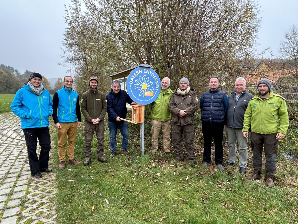 Neue Stempelstation im Naturpark Hirschwald eröffnet
