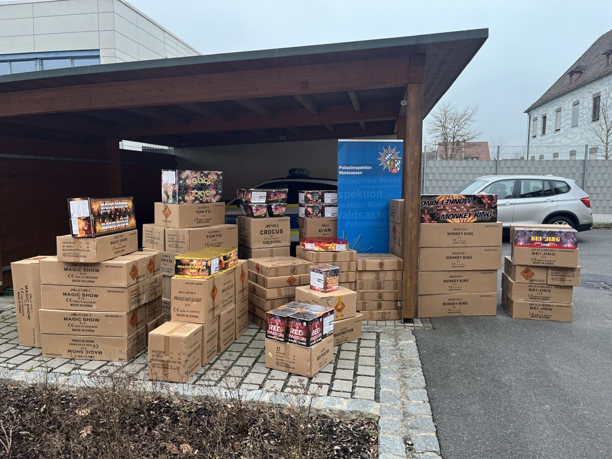 1,5 Tonnen Feuerwerk in Waldsassen sichergestellt