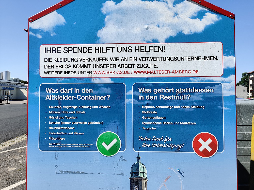 Amberg: Neue Vorgaben zur Alttextiliensammlung