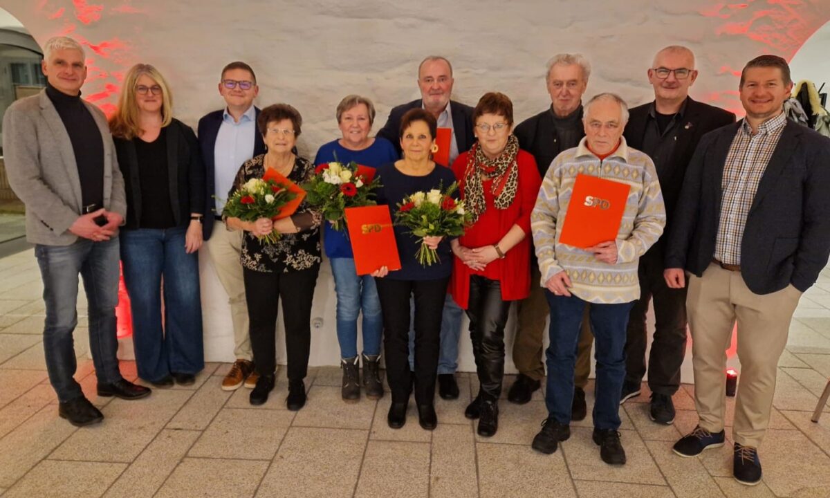SPD Erbendorf-Wildenreuth ehrt langjährige und verdiente Mitglieder