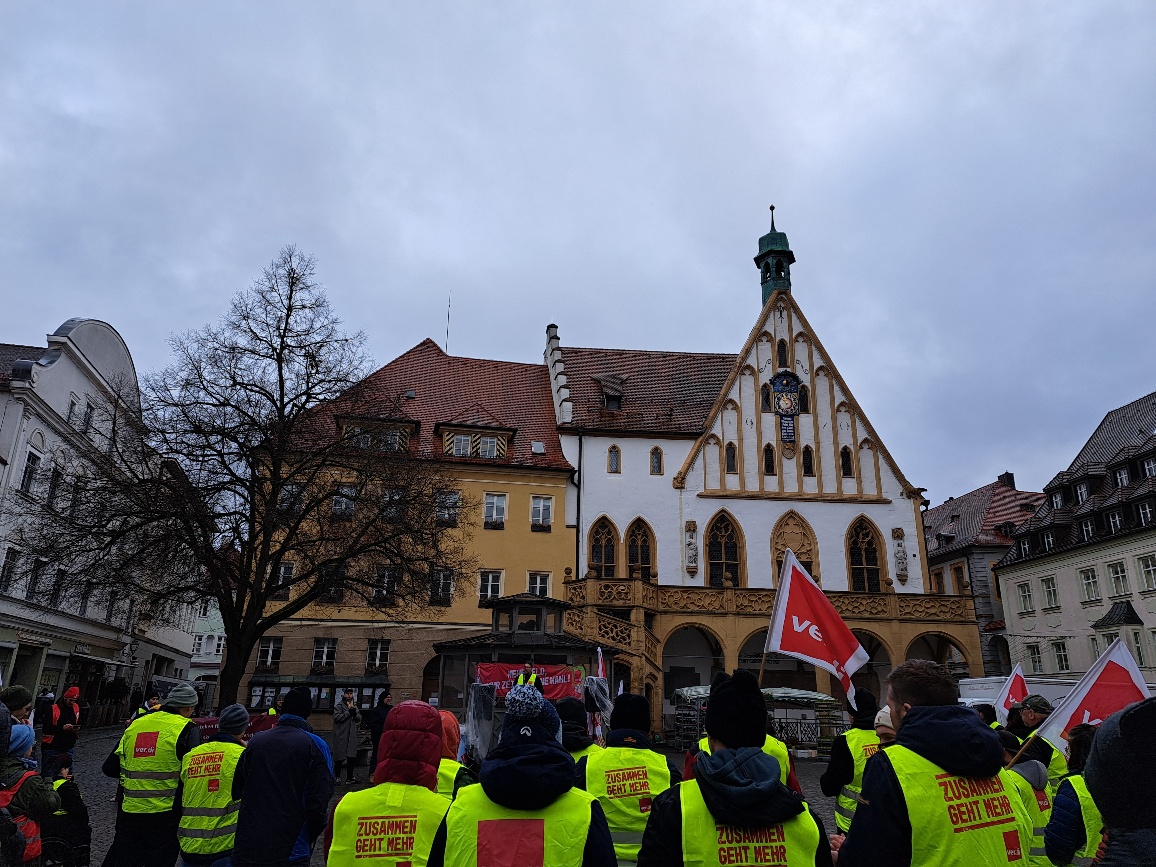 Ver.di wertet Warnstreiks in Amberg als vollen Erfolg