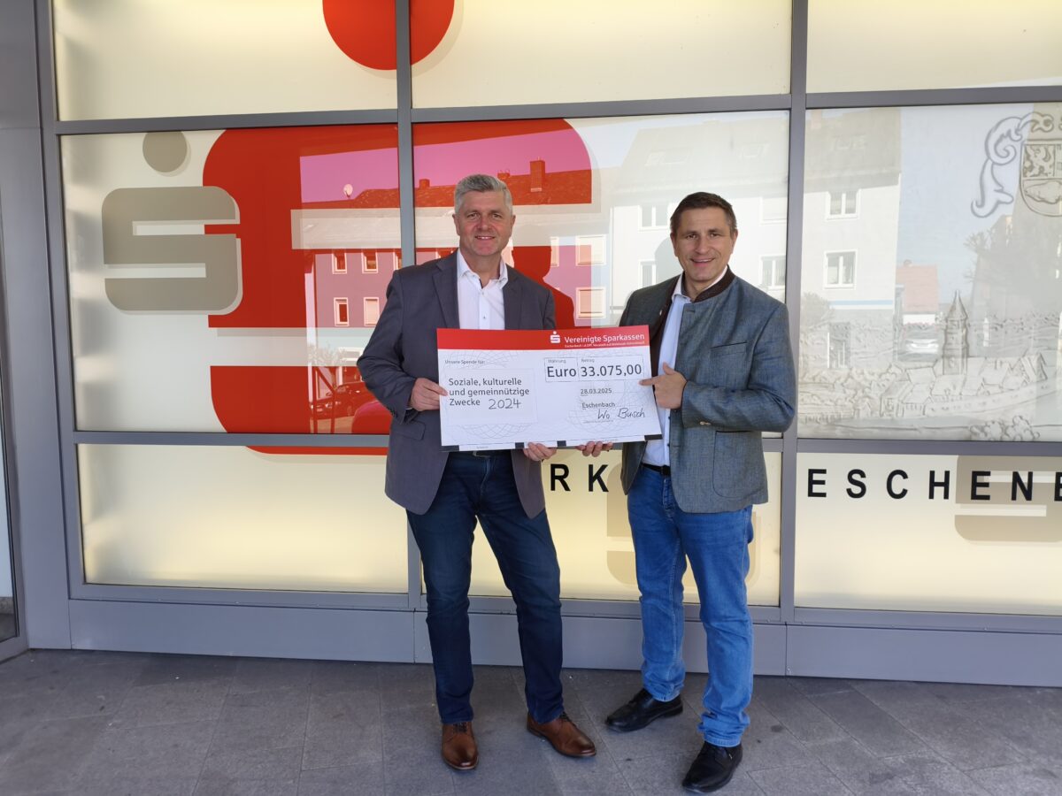 33.075 Euro Spende stärkt Eschenbachs Vereine