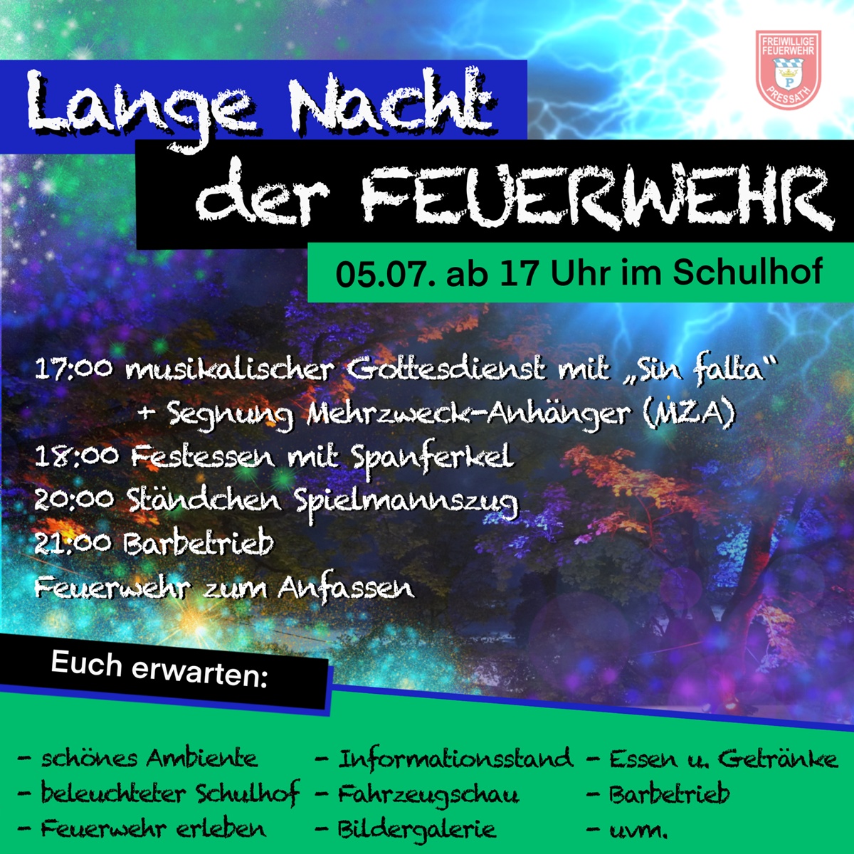 „Lange Nacht der Feuerwehr Pressath 2025“ – Technik, Tradition und Teamgeist