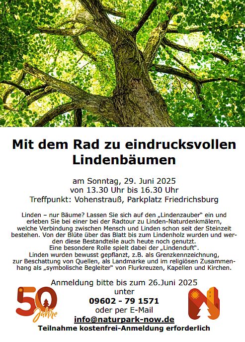 Den Lindenzauber bei einer kostenfreier Radtour entdecken
