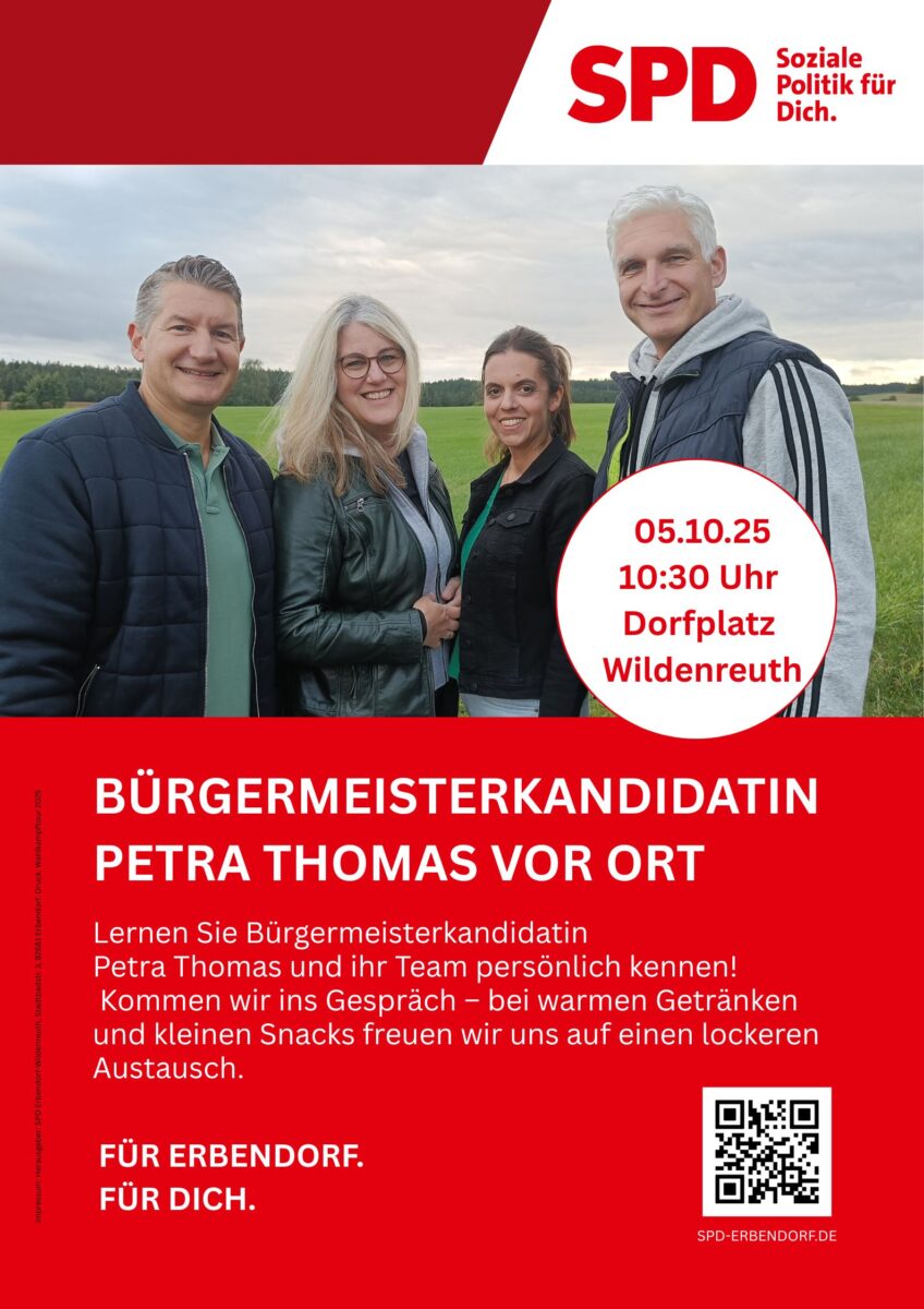 Erbendorfer SPD-Bürgermeisterkandidatin Petra Thomas auf Tour