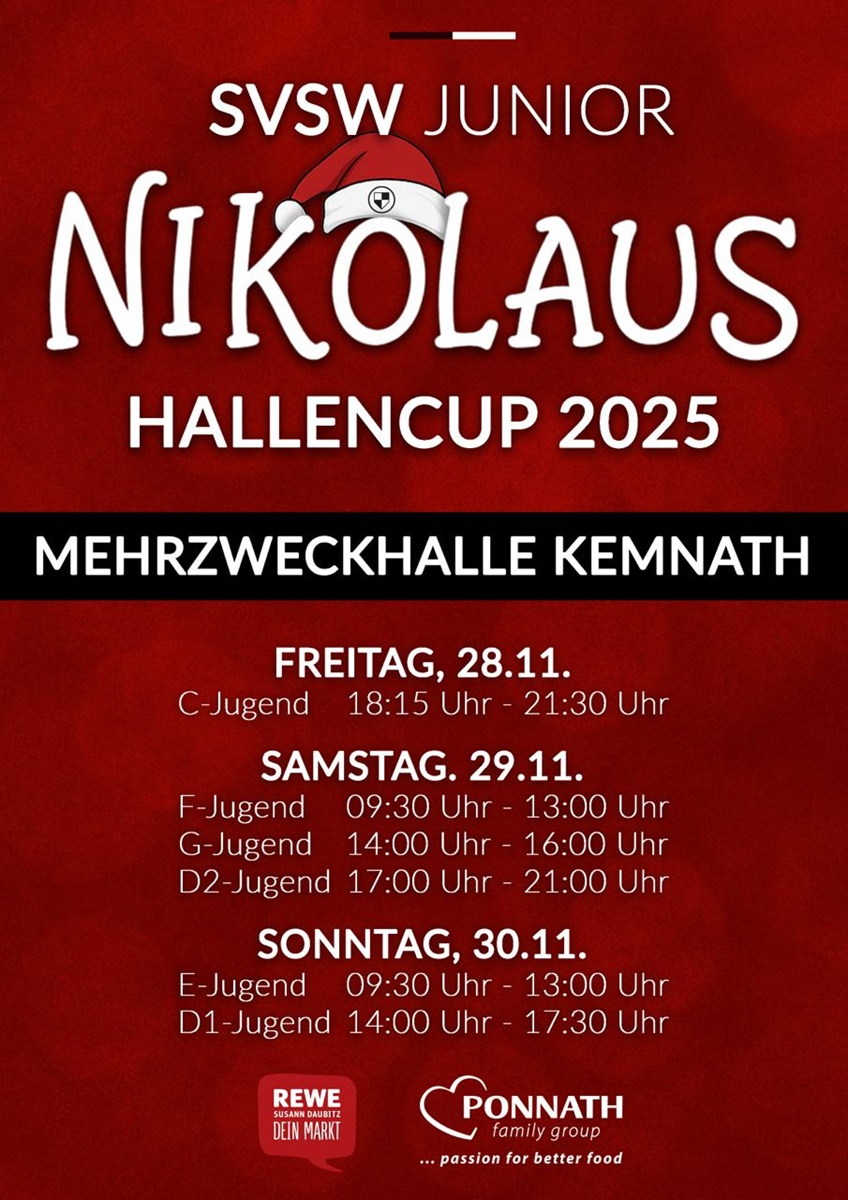 Nachwuchsturnier „Nikolaus-Hallencup“ ab Freitag in Kemnath