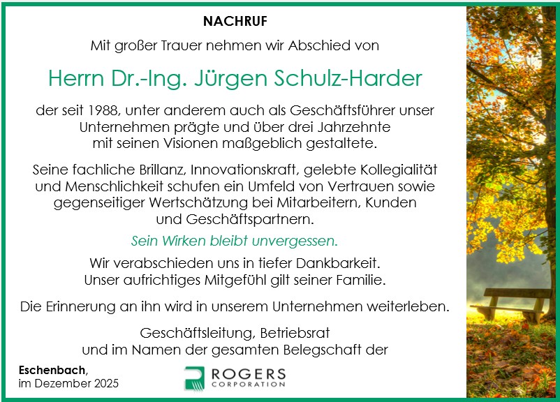 Nachruf Jürgen Schulz-Harder, Eschenbach