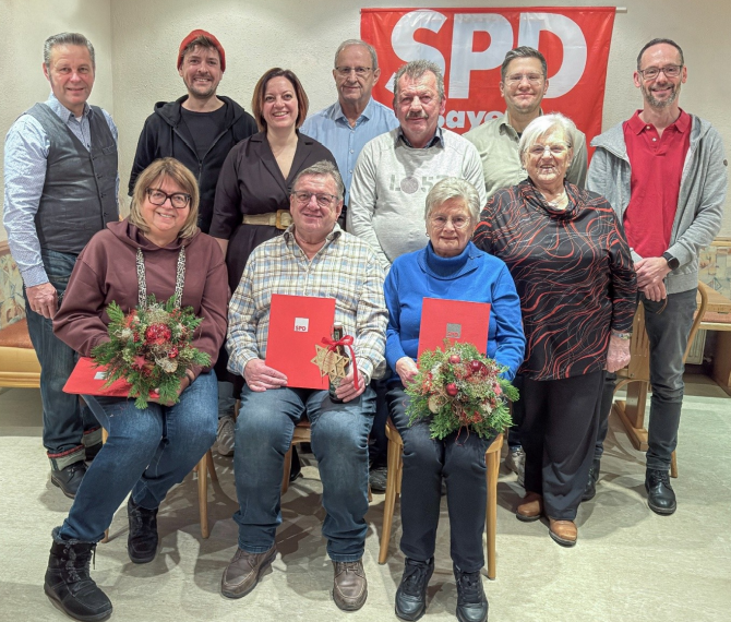 SPD-Ortsverein ehrt langjährige Mitglieder in Windischeschenbach