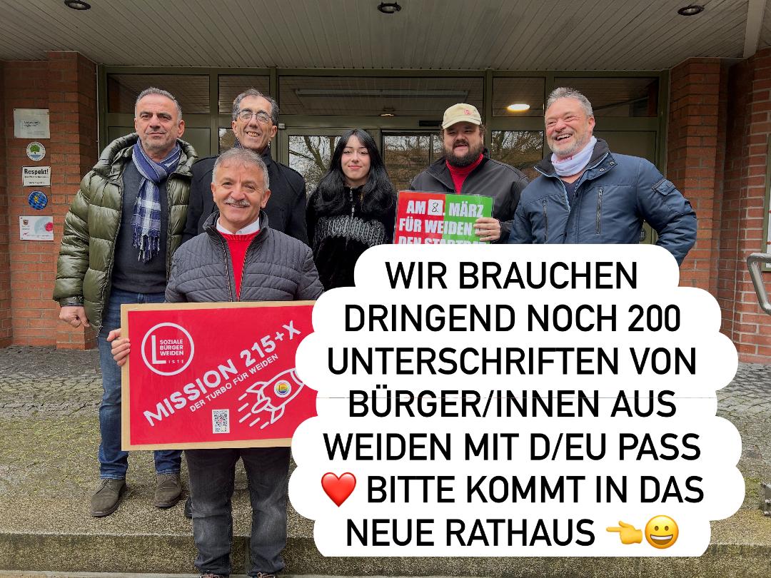 LSBW sammelt in Weiden Unterschriften im Neuen Rathaus