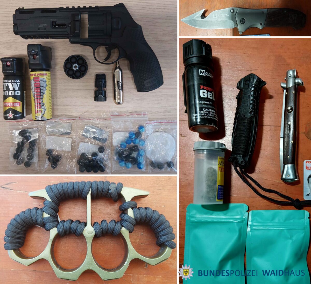 Bundespolizei deckt Waffen, Pyrotechnik und Marihuana in Waidhaus auf
